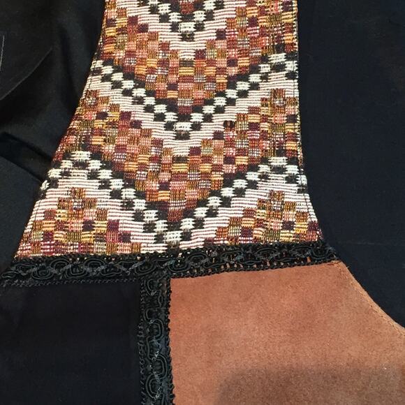 Katch Me BoHo Retro Cowboy NWT Vintage Suede Leather Biker Western Vest L O - Picture 7 of 8